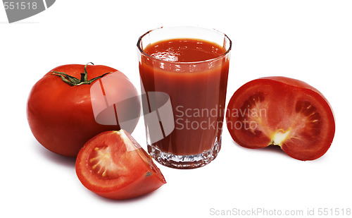 Image of juice and tomatoes