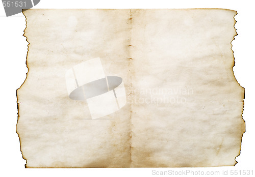 Image of old burnt blank