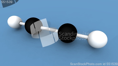 Image of acetylene molecule