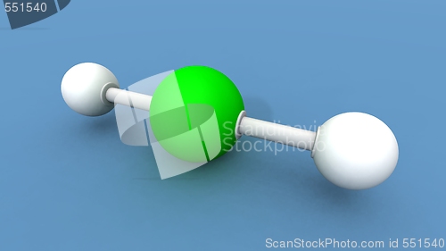 Image of beryllium hydride molecule