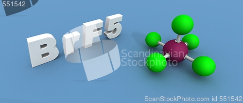 Image of bromine fluoride molecule