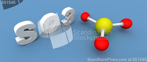 Image of sulfur trioxide molecule