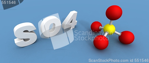 Image of sulfate molecule