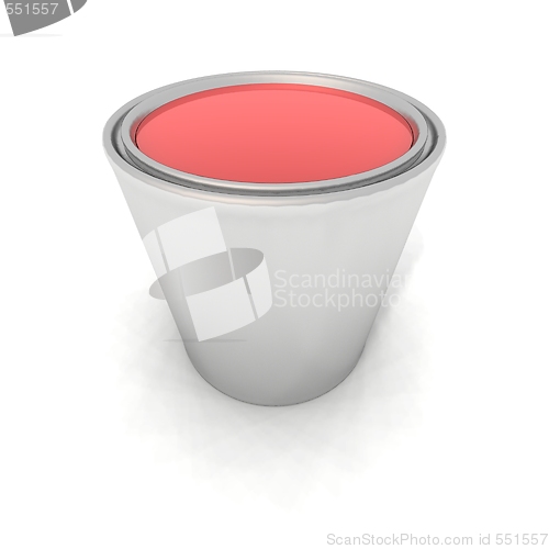 Image of red paint can