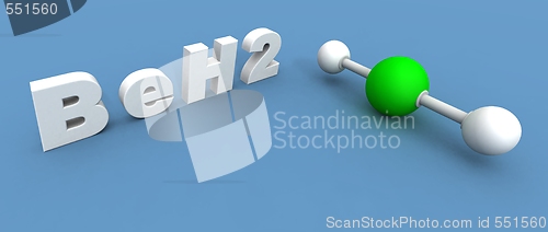 Image of beryllium hydride molecule