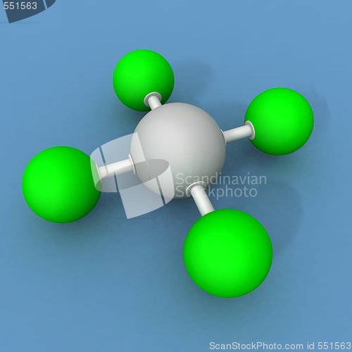 Image of xenon fluoride molecule