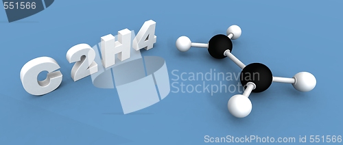 Image of ethylene molecule