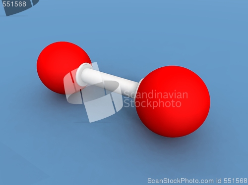 Image of oxygene molecule