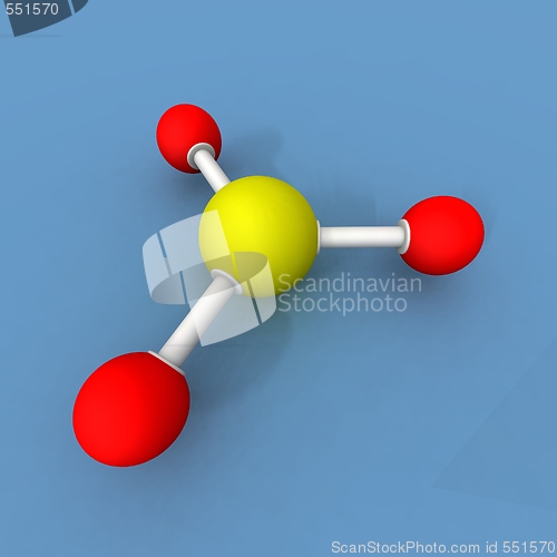 Image of sulfur trioxide molecule