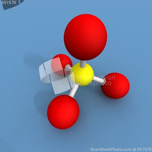Image of sulfate molecule