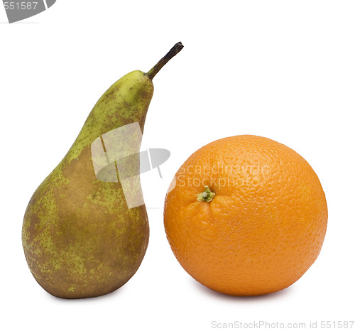 Image of orange and pear