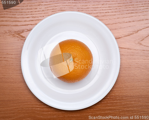 Image of orange on plate