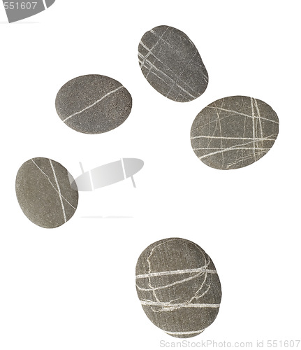 Image of pebbles on white