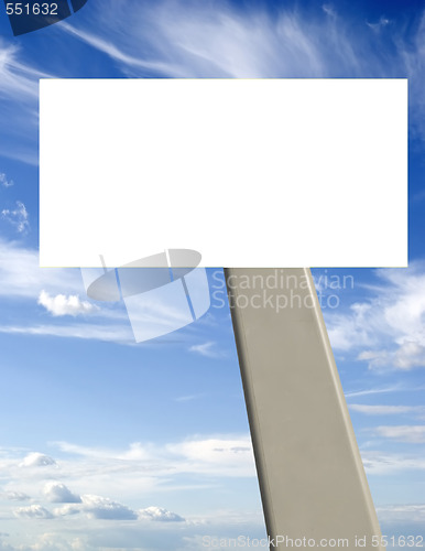 Image of sky and blank billboard