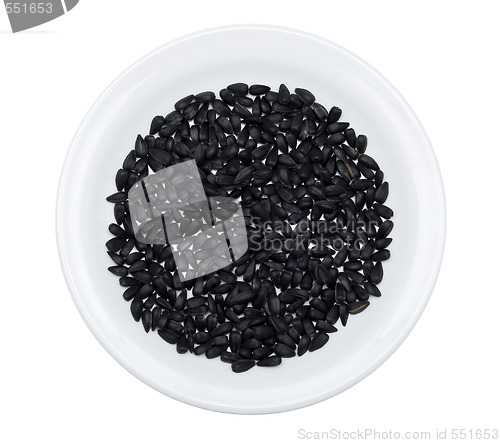 Image of sunflower seeds in plate