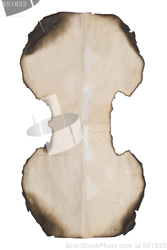 Image of burned old paper
