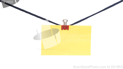 Image of empty blank on the rope