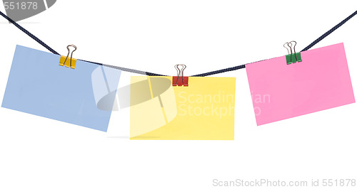 Image of color blanks on rope