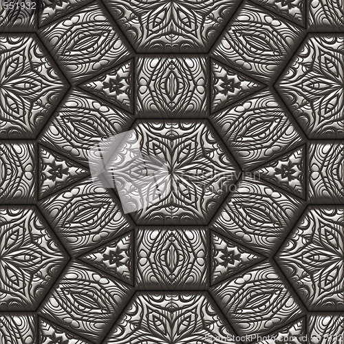 Image of patterned pewter metal