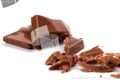Image of broken milk chocolate