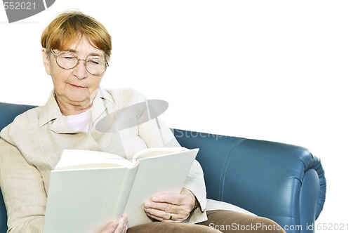 Image of Old woman reading book