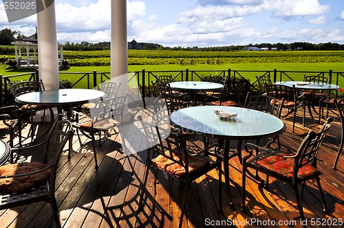 Image of Patio overlooking vineyard