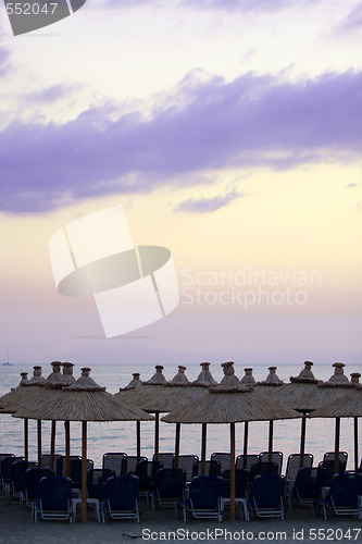 Image of ocean and sunrise in Greece