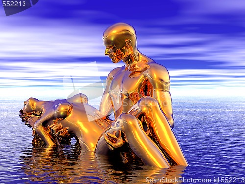 Image of Golden man and woman