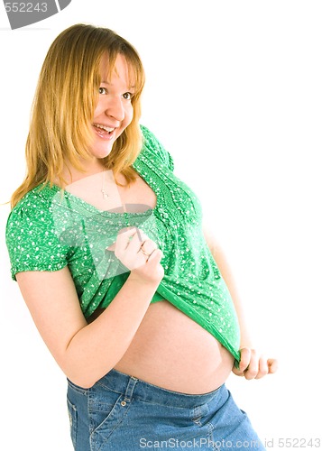 Image of pregnant smiling woman
