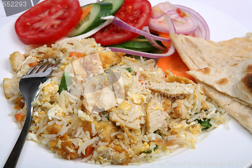 Image of Chicken fried rice close-up