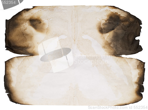 Image of grunge burnt paper