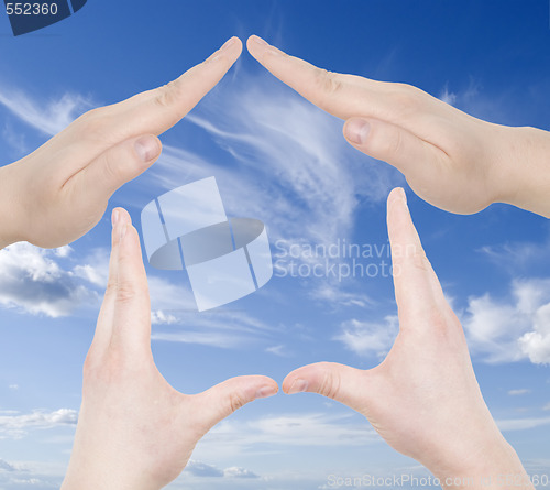 Image of hand home gesture 