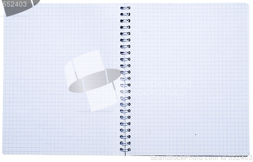 Image of open spiral notebook