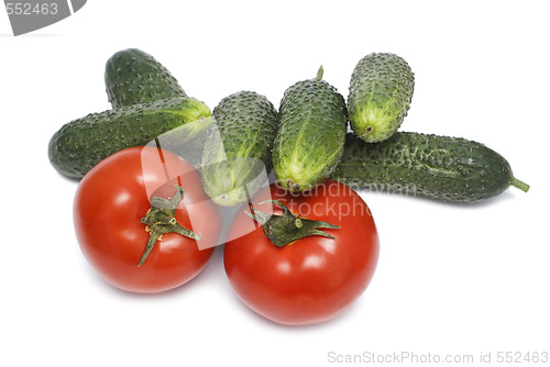 Image of tomatoes and cucumbers