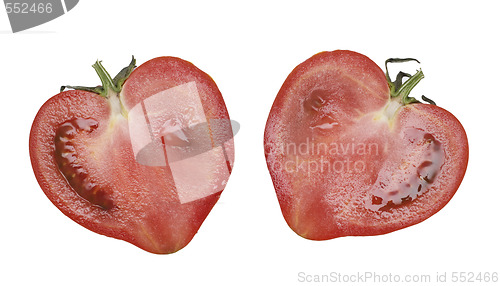 Image of two slices of tomato