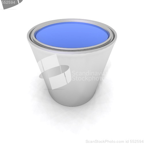 Image of blue paint can