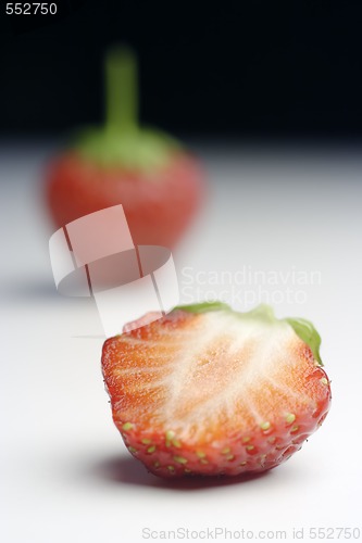 Image of one and a halfs strawberries