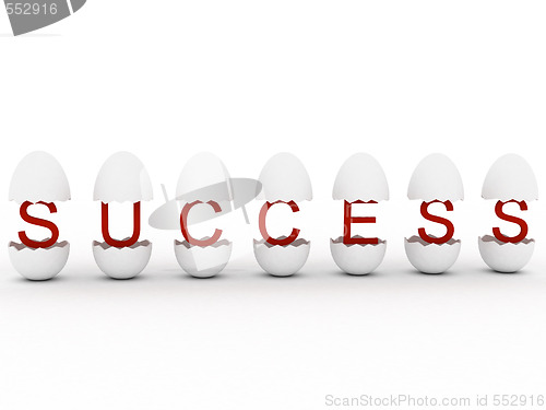 Image of "Success" in egg