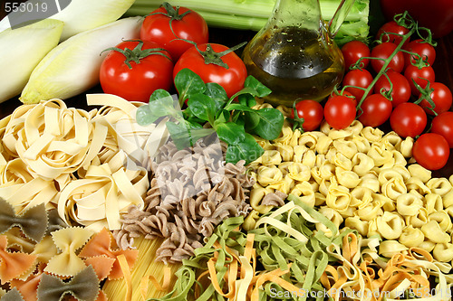 Image of Pasta and vegetables.