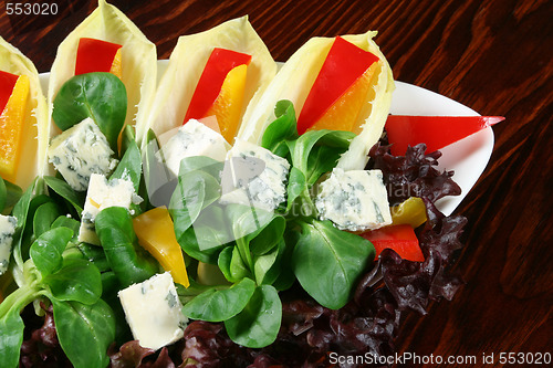 Image of Vegetable salad and roquefort