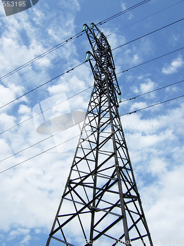 Image of pole and power lines