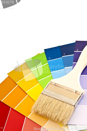 Image of Paint brush with color cards