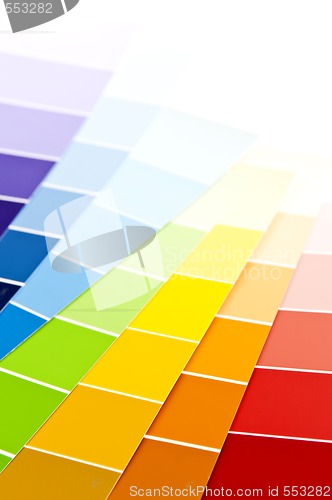 Image of Color card paint samples