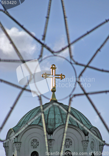 Image of Church cross in a star