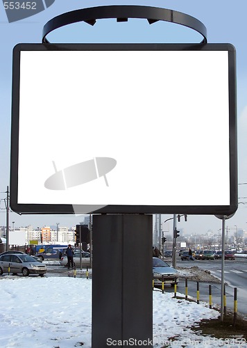 Image of Blank Billboard During Winter