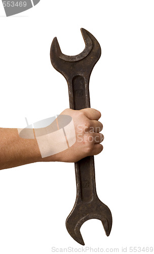 Image of wrench in a hand