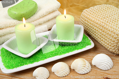 Image of Candles in spa resort