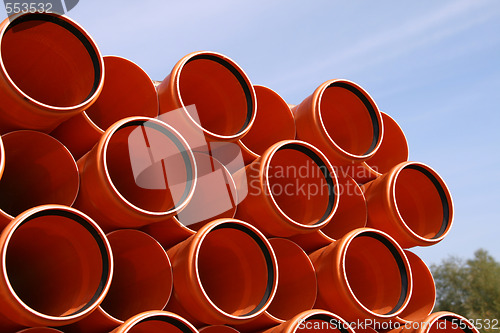 Image of Pipes warehouse abstract