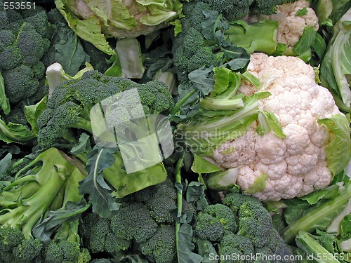 Image of Fresh Broccoli And Cauliflower 2