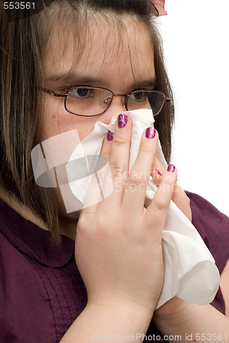 Image of Girl Wiping Nose